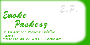 emoke paskesz business card